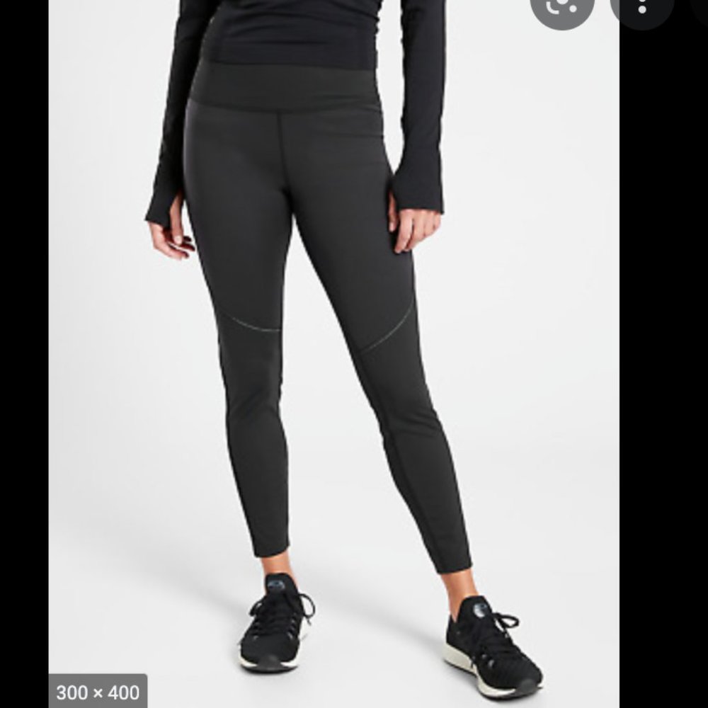 Athleta Cold Front Hybrid Run Tight Black Size Small